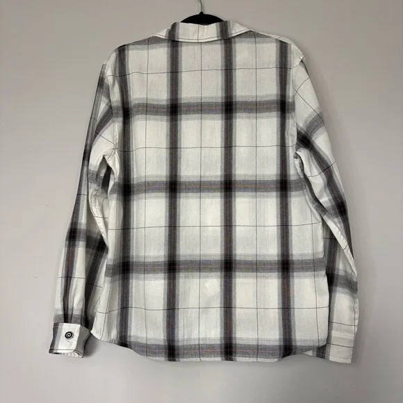 SHEIN Mens Plaid Flannel Size L Lightweight Layering Piece Long Sleeve - Picture 4 of 8